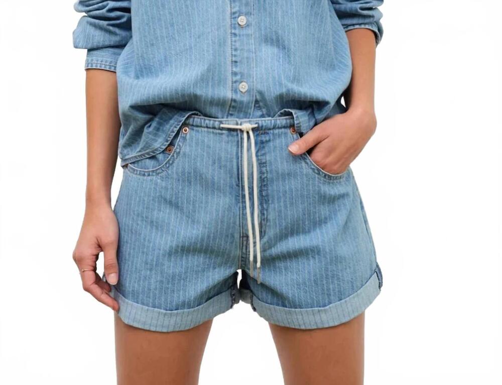 NEW DAZE maddie midrise shorts in blue